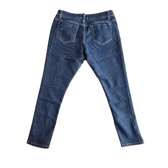 Dots Jeans Women's Size 12 Regular (W34xL28) Tapered Leg Stretch Dark Wash Blue - Picture 3 of 16